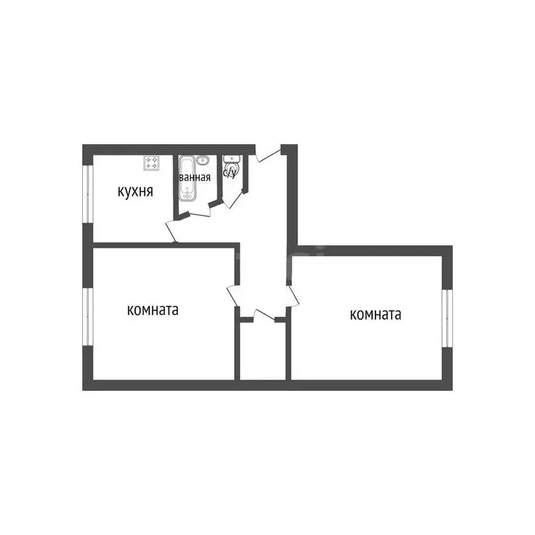 2-комнатная квартира: Курган, улица Свердлова, 20 (45.1 м) - Фото 1