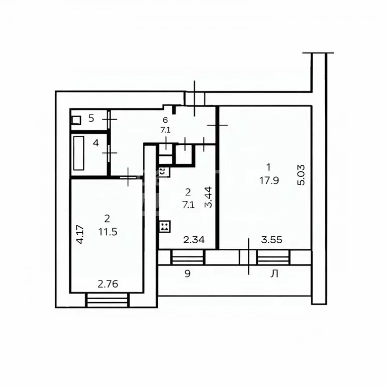 2-к кв. Московская область, Наро-Фоминск ул. Латышская, 10 (51.7 м) - Фото 2