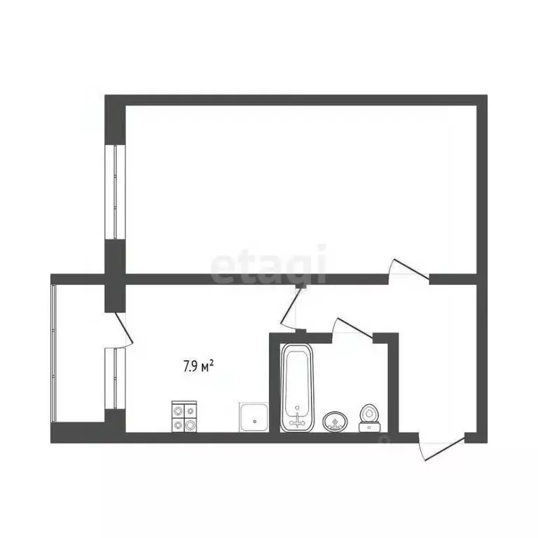 1-к кв. Тюменская область, Тюмень Минская ул., 81 (32.2 м) - Фото 2