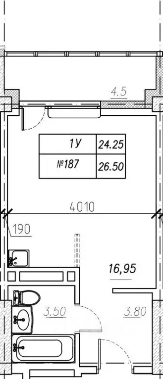1-к кв. Приморский край, Владивосток ул. Нейбута, 135блок-ск4 (26.5 м) - Фото 1