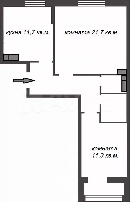 Аукцион: 2-к. квартира, 58,2 м, 3/20 эт. - Фото 0