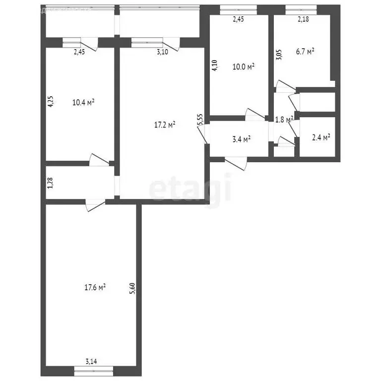 4-комнатная квартира: Кемерово, проспект Ленина, 143 (74.1 м) - Фото 0