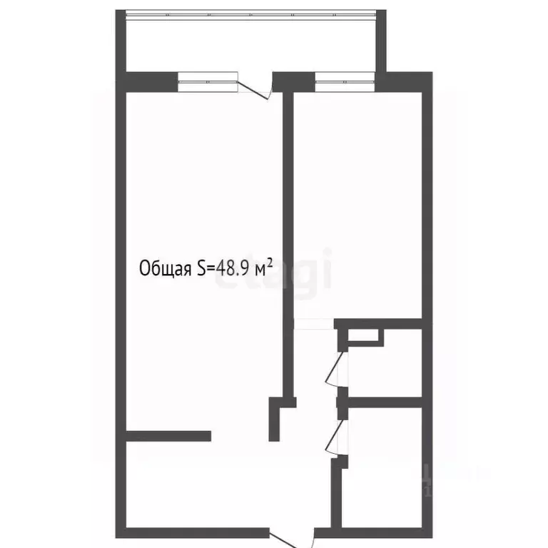 2-к кв. Томская область, Томск Большая Подгорная ул., 87блок5 (48.9 м) - Фото 1