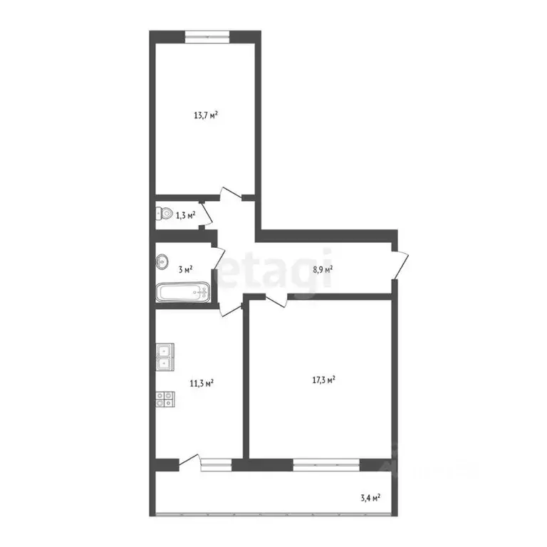 2-к кв. Мордовия, Саранск ул. Лазо, 16к1 (55.5 м) - Фото 1