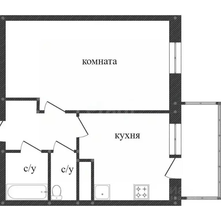 1-к кв. Ханты-Мансийский АО, Сургут ул. Семена Билецкого, 5 (38.4 м) - Фото 1