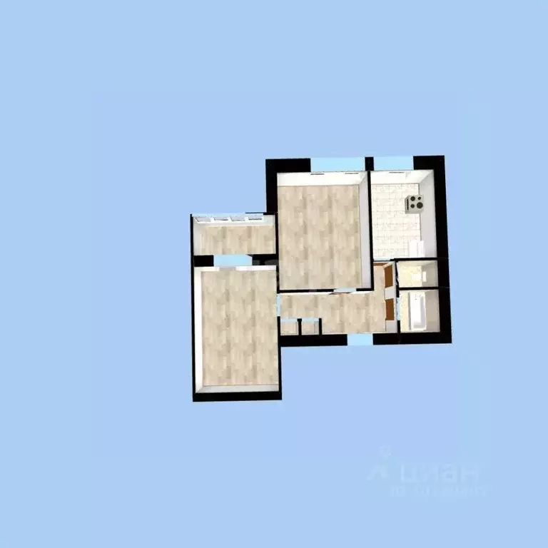 2-к кв. Башкортостан, Уфа Российская ул., 50 (50.0 м) - Фото 1