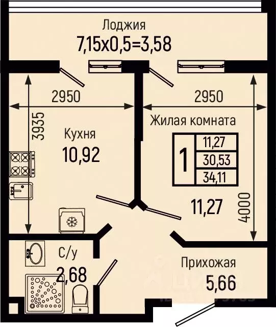 1-к кв. Краснодарский край, Туапсинский муниципальный округ, с. Небуг ... - Фото 0