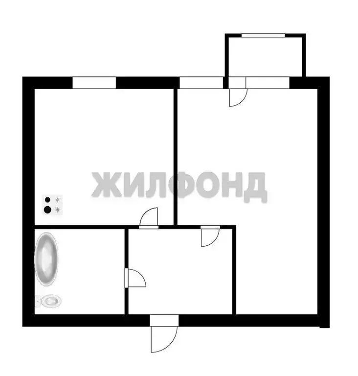 1-комнатная квартира: Кемерово, Промышлённовское шоссе, 56 (33.1 м) - Фото 1