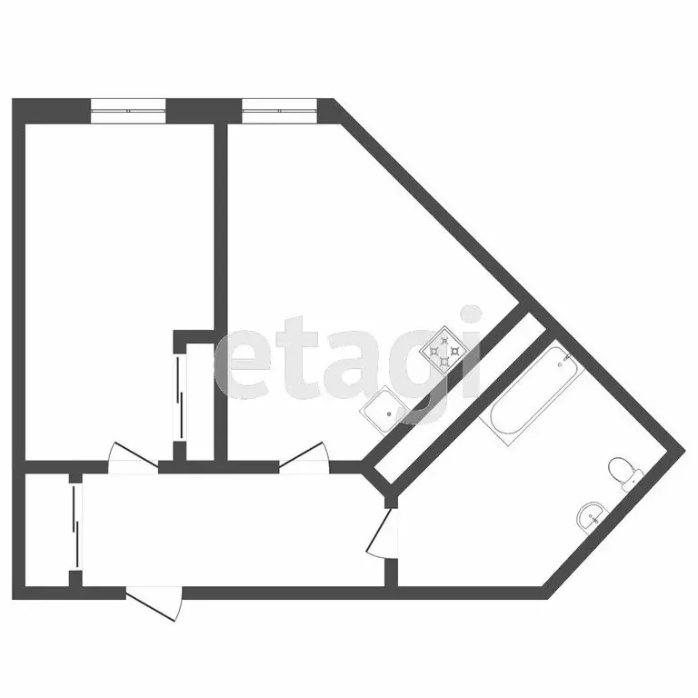 1-комнатная квартира: Тюмень, улица Республики, 204к5 (53.3 м) - Фото 0