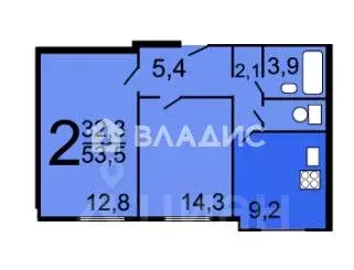 2-к кв. Москва Никулинская ул., 23К3 (54.1 м) - Фото 2