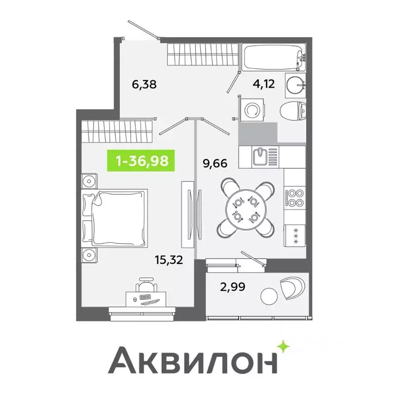 1-к кв. Ленинградская область, Всеволожский район, Заневское городское ... - Фото 0