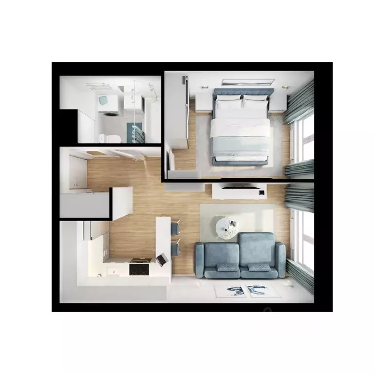 1-к кв. Московская область, Мытищи Яуза Парк жилой комплекс, к5 (35.7 ... - Фото 2