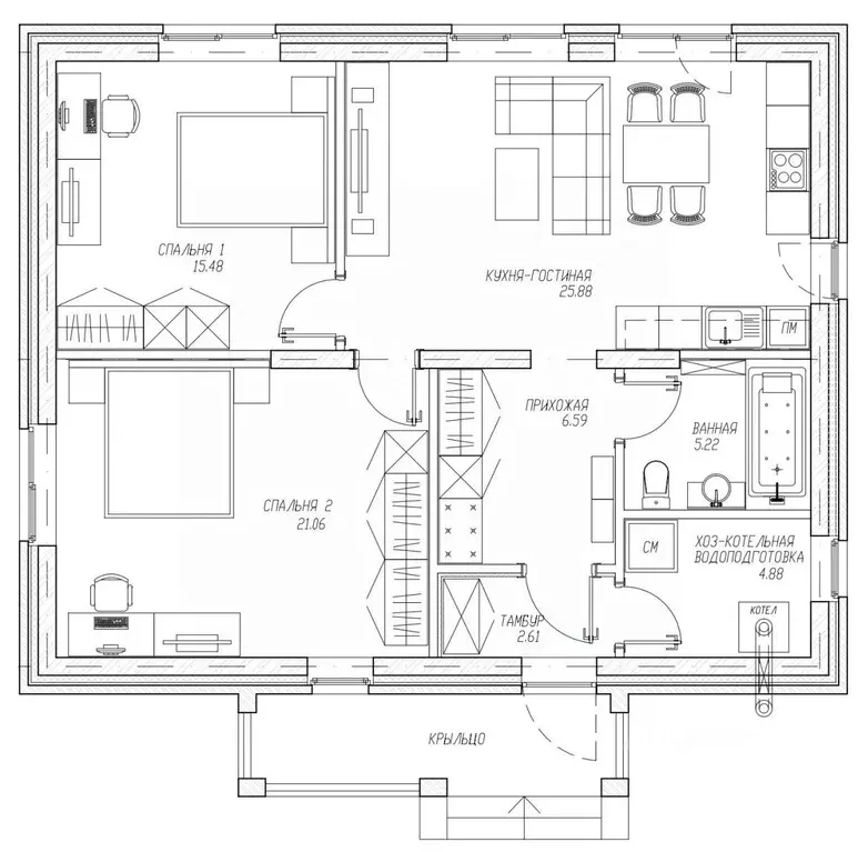 Дом в Томская область, Томский район, с. Корнилово  (90 м) - Фото 2