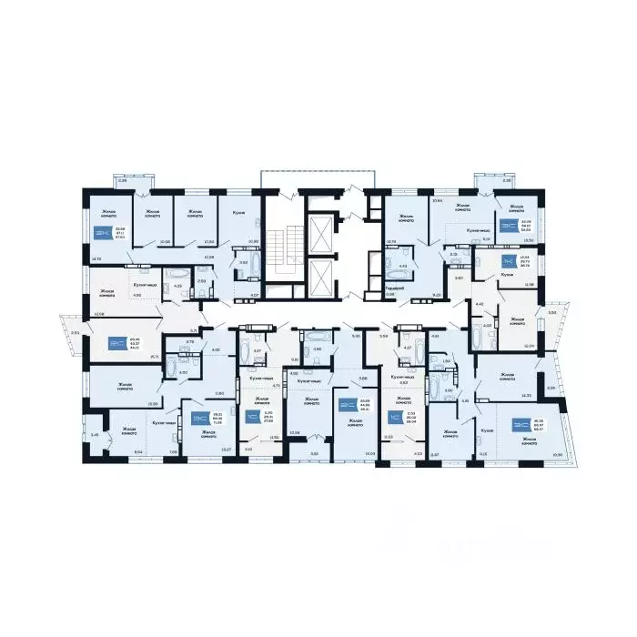 3-к кв. Новосибирская область, Новосибирск ул. Титова, 48 (54.82 м) - Фото 2