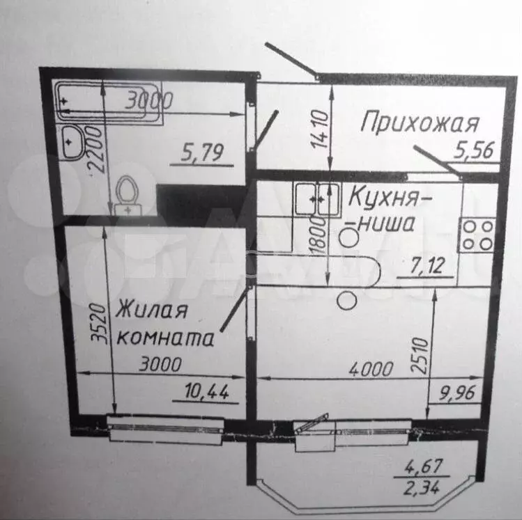 1-к. квартира, 40 м, 8/17 эт. - Фото 0