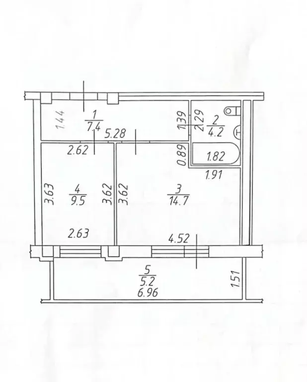 1-к кв. Татарстан, Набережные Челны ул. Раскольникова, 11Б (35.8 м) - Фото 1