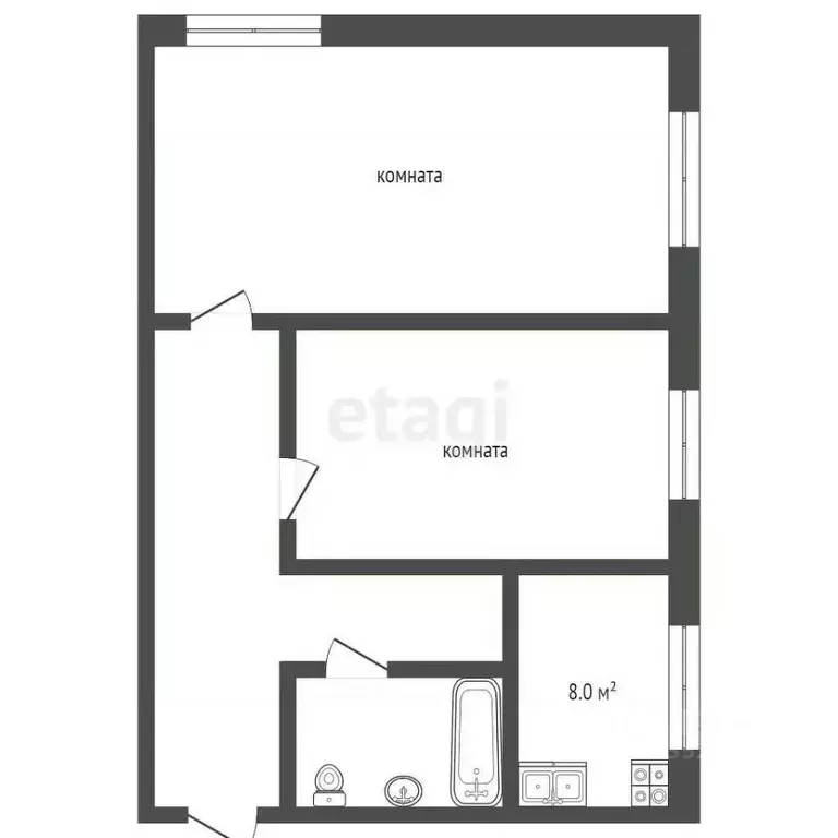 2-к кв. Московская область, Серпухов Советская ул., 91 (51.5 м) - Фото 1