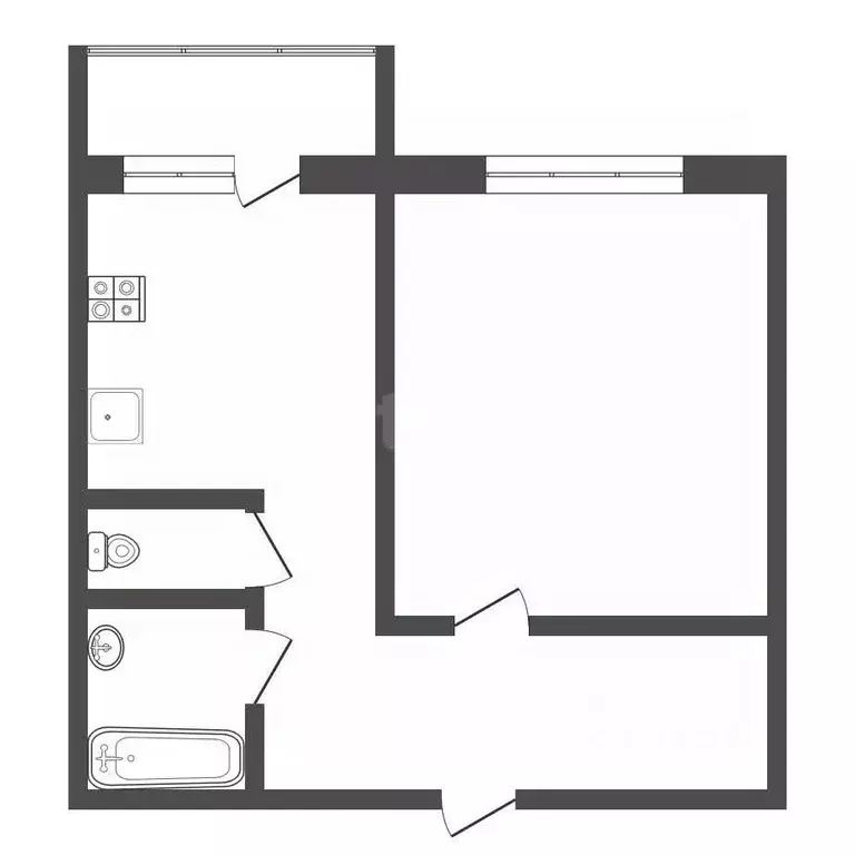 1-к кв. Тульская область, Киреевск ул. Комарова, 21 (34.1 м) - Фото 2