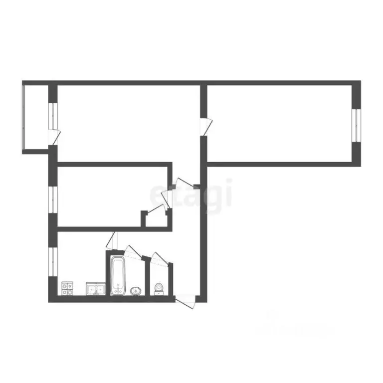3-к кв. Мордовия, Саранск ул. Степана Разина, 44 (60.0 м) - Фото 1