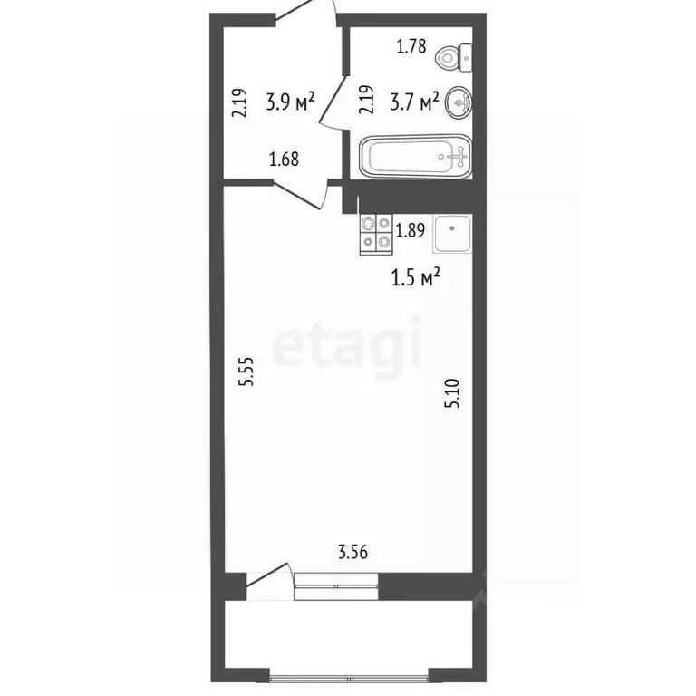 Студия Мордовия, Саранск ул. Анны Лусс, 7В (26.5 м) - Фото 0