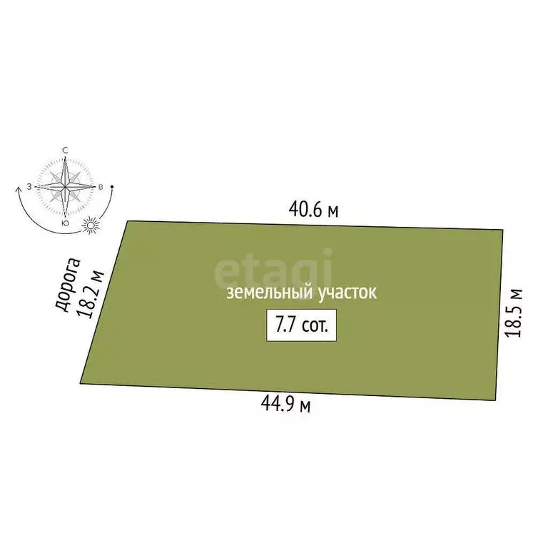 Участок в Ялуторовск, Плодовая улица (7.72 м) - Фото 1