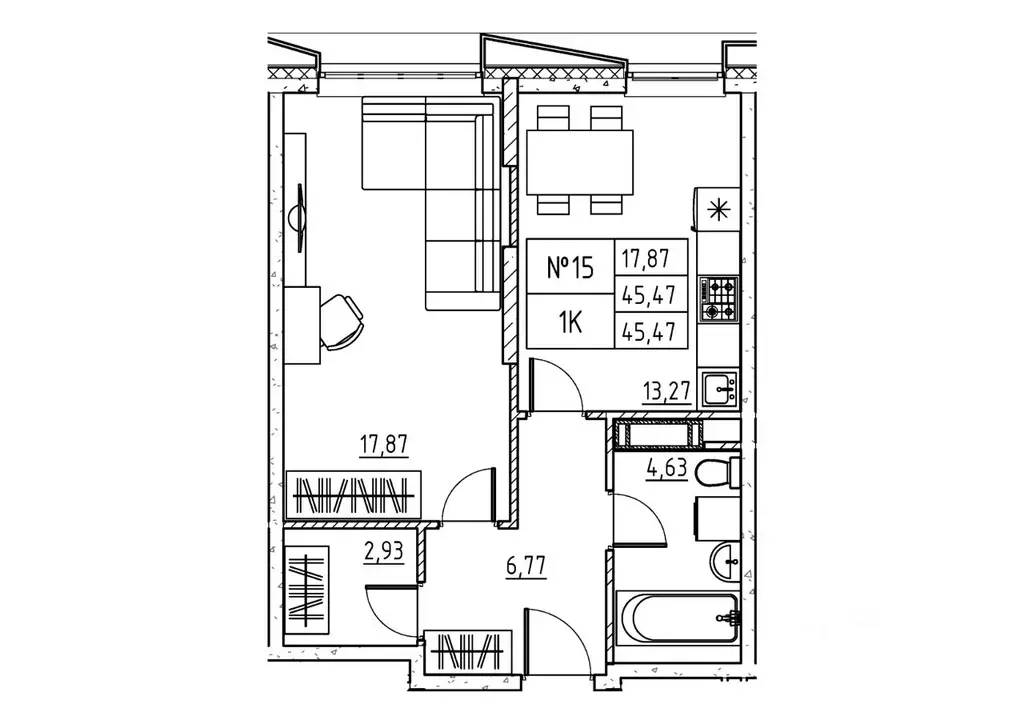 1-к кв. Московская область, Дубна ул. Понтекорво (45.46 м) - Фото 1