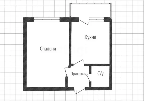 1-комнатная квартира: аул Новая Адыгея, Бжегокайская улица, 31/4к1 ... - Фото 1