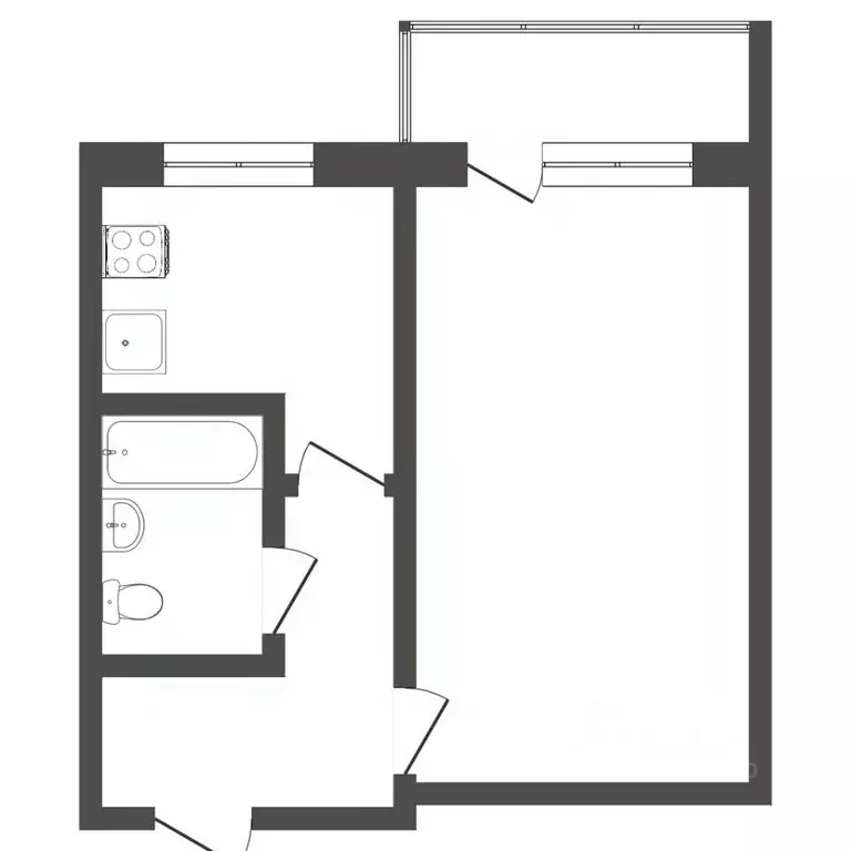 1-к кв. Пермский край, Пермь ул. Нижне-Курьинская, 4 (38.8 м) - Фото 2