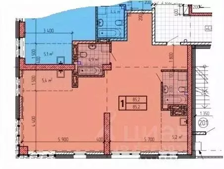 1-к кв. Приморский край, Находка ул. Дзержинского, 15 (85.2 м) - Фото 0