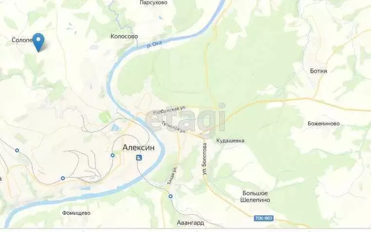 Участок в Тульская область, городской округ Алексин, село Солопенки ... - Фото 1