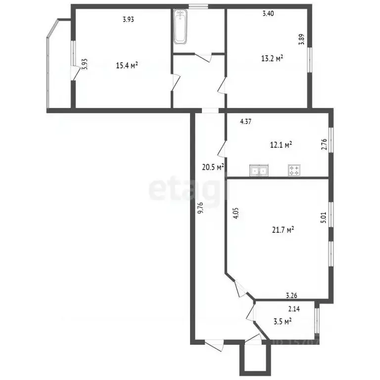 3-к кв. Ленинградская область, Выборг Каменный пер., 2А (91.6 м) - Фото 2