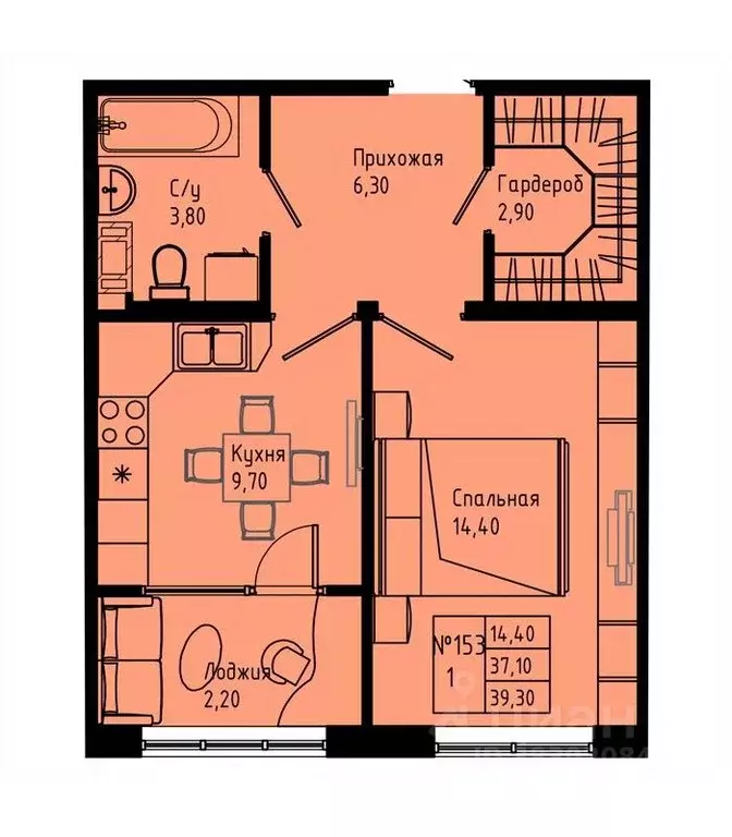 1-к кв. Ленинградская область, Коммунар г. Гатчинский муниципальный ... - Фото 1