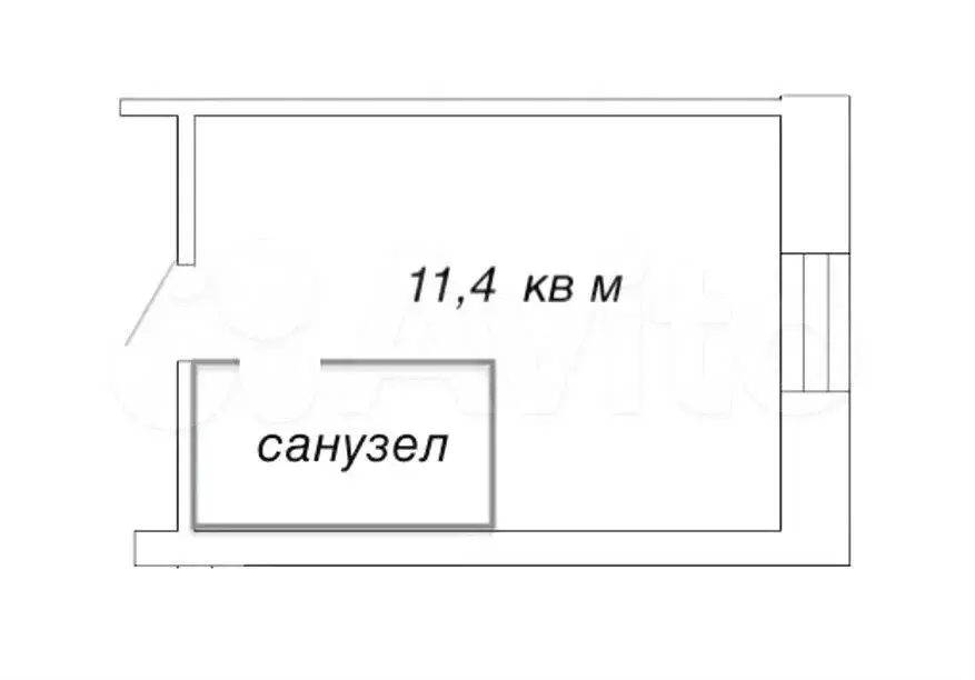 Квартира-студия, 11,6 м, 1/8 эт. - Фото 0