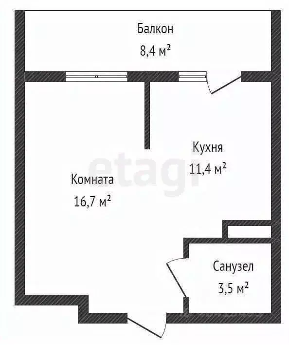 1-к кв. Краснодарский край, Геленджик ул. Южная, 35/1 (31.7 м) - Фото 1