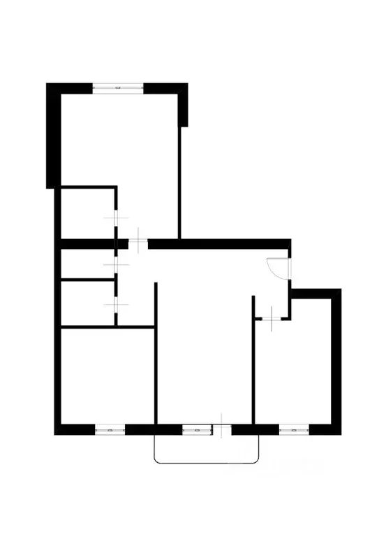 3-к кв. Татарстан, Казань ул. Космонавтов, 12 (53.1 м) - Фото 2