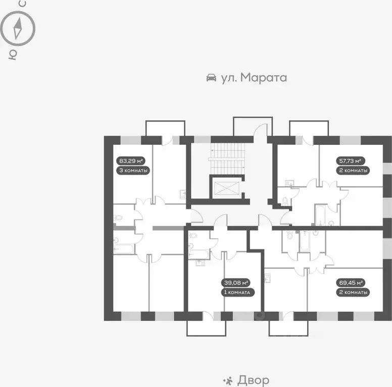 3-к кв. Красноярский край, Красноярск ул. Менжинского, 10Г (83.29 м) - Фото 1