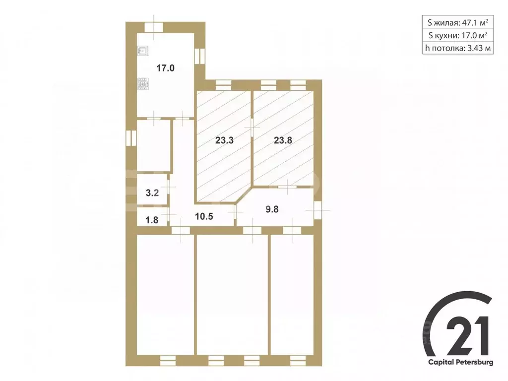 Комната Санкт-Петербург просп. Большой Петроградской стороны, 7/4 ... - Фото 2