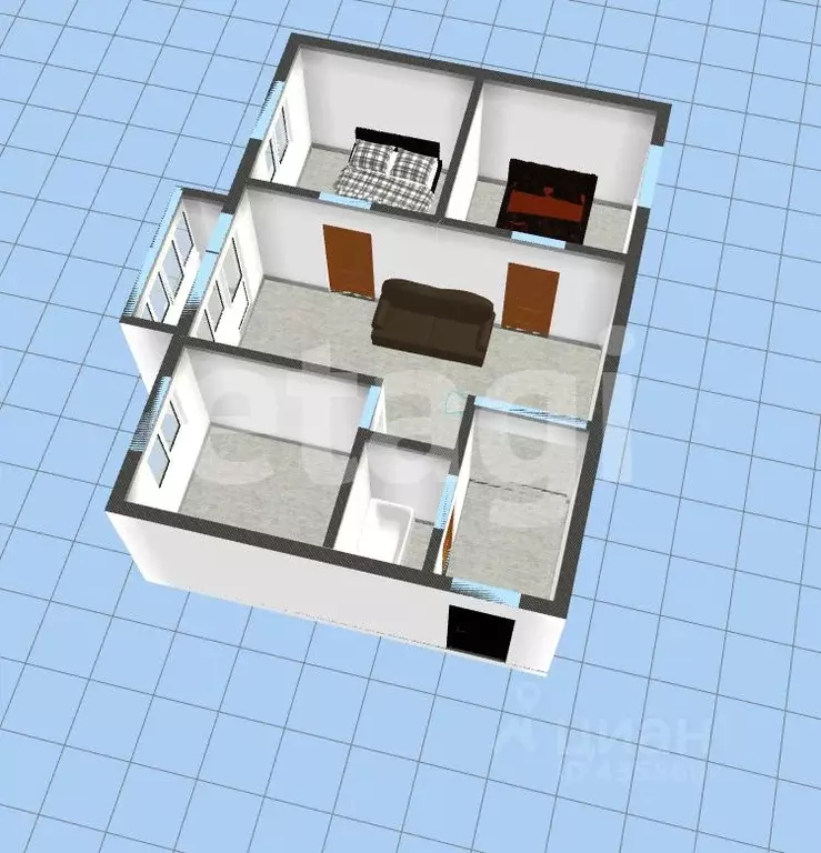 3-к кв. Белгородская область, Губкин Комсомольская ул., 43 (53.6 м) - Фото 2