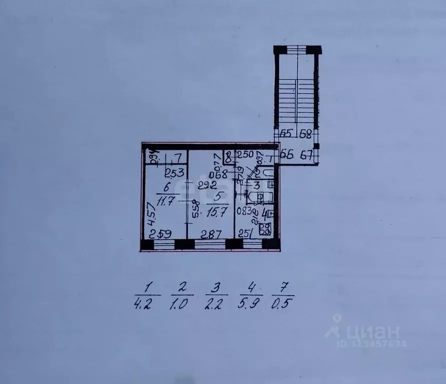 2-к кв. Санкт-Петербург ул. Беринга, 16 (43.6 м) - Фото 1