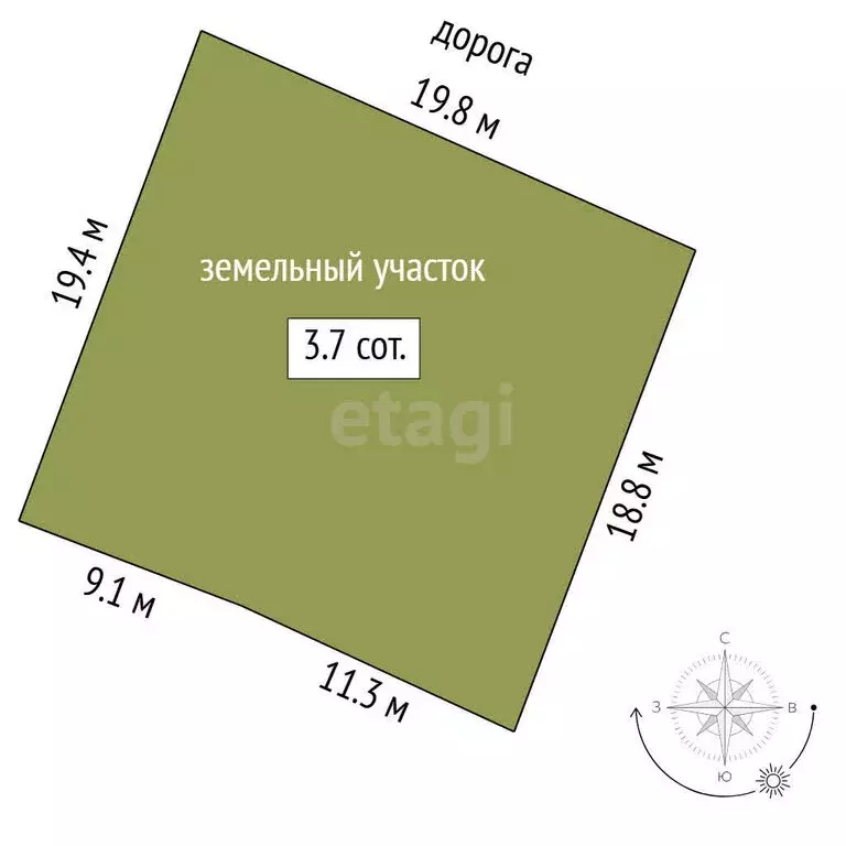 Дом в Тюмень, СНТ Строитель-3, Солнечная улица (36 м) - Фото 1