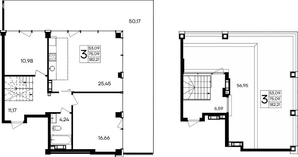 3-комнатная квартира: Прибрежное, Симферопольское шоссе, 177 (182.21 ... - Фото 1