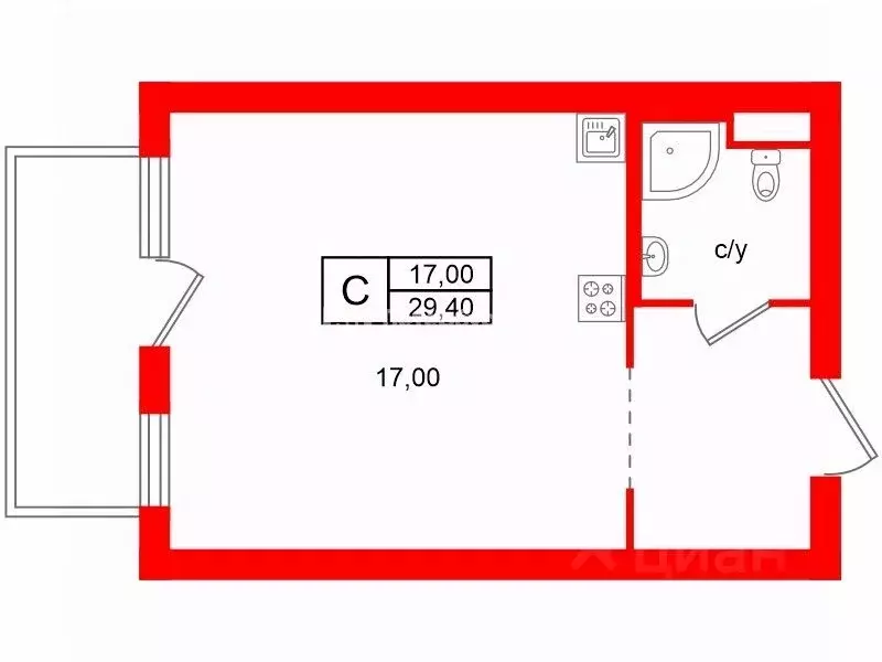 Студия Ленинградская область, Всеволожский район, д. Новое Девяткино ... - Фото 1