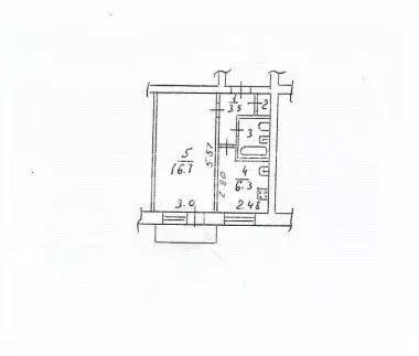 1-к кв. Вологодская область, Вологда Осановский проезд, 25 (30.1 м) - Фото 1