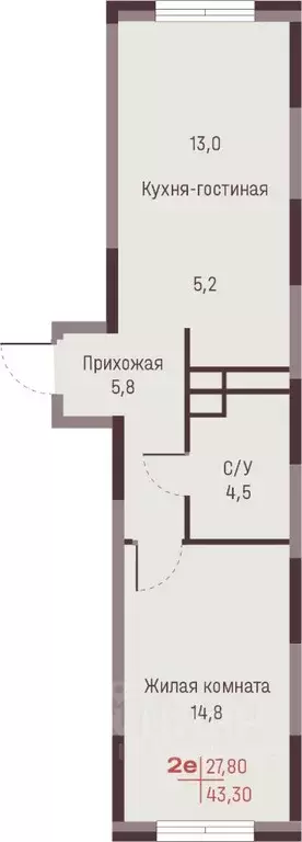 2-к кв. Свердловская область, Екатеринбург Академический мкр, 19-й ... - Фото 2