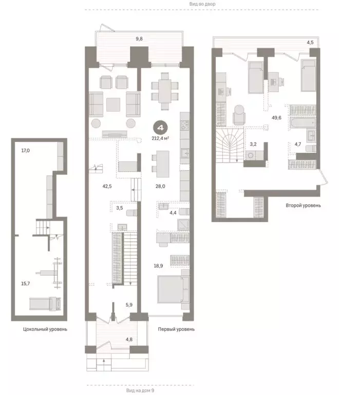 4-комнатная квартира: Тюмень, Причальная улица, 7 (212.38 м) - Фото 1