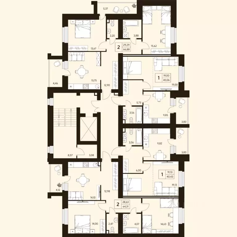 2-к кв. Башкортостан, Уфа ул. Жуковского, 19А (66.88 м) - Фото 2