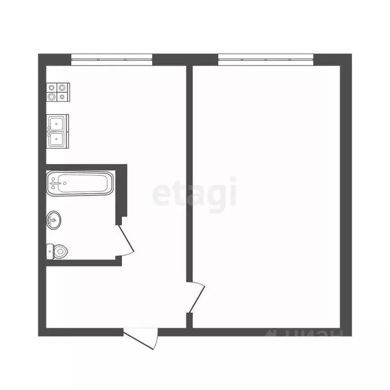 1-к кв. Камчатский край, Петропавловск-Камчатский просп. Циолковского, ... - Фото 2