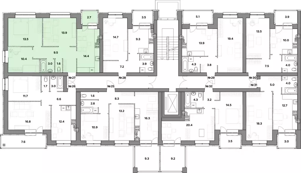 3-к кв. Ярославская область, Ярославль ул. Шевелюха, 124А (69.0 м) - Фото 2