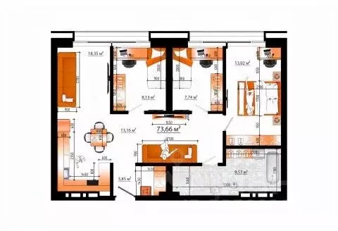 4-к кв. Приморский край, Владивосток ул. Гамарника (73.66 м) - Фото 1