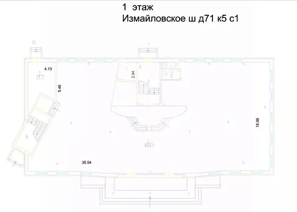 Помещение свободного назначения в Москва Измайловское ш., 71к5с1 (1531 ... - Фото 2